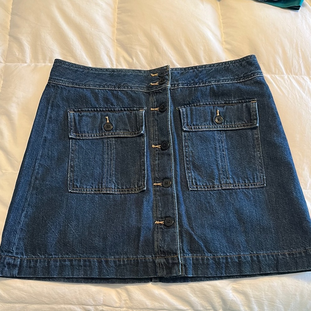 GAP Denim Button-Front Skirt